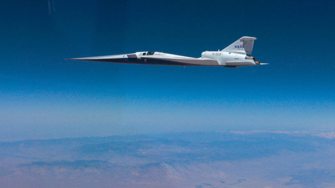 NASA’s X-59 "frankenjet" supersonic flight test without sonic boom