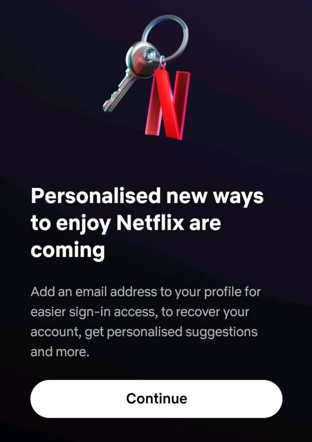 Netflix Popup Notification