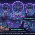 Visual representation of Generative Engine Optimization (GEO) and AI search visibility by MA TechPros